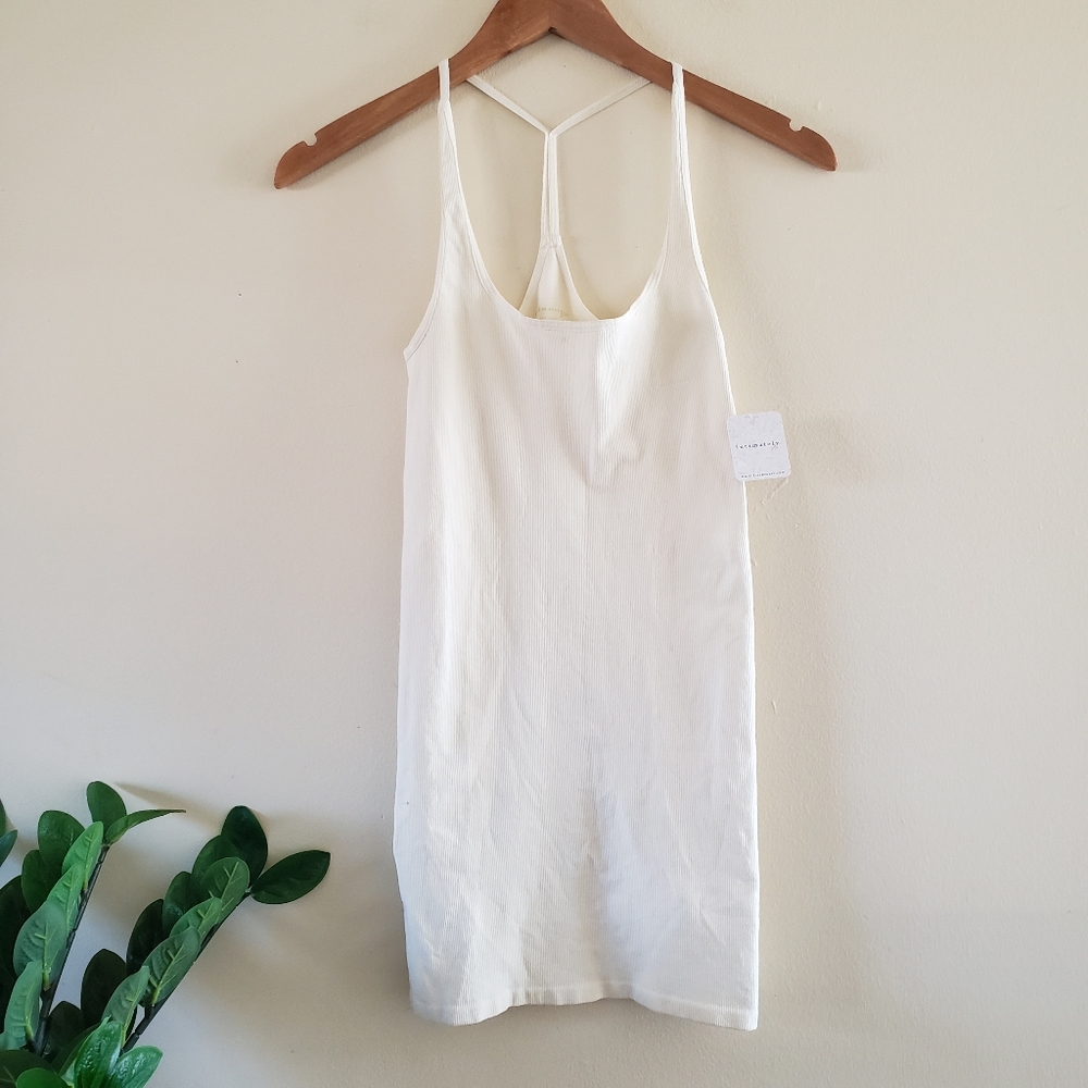 Intimately By FREE PEOPLE BNWT Ribbed Racerbank Tank - Ivory XS/S